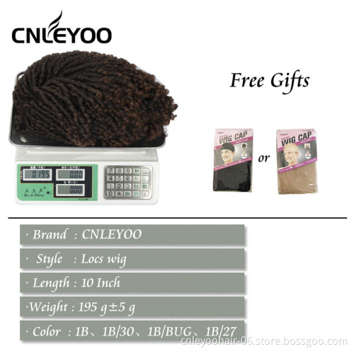Wholesale Short Dread Lock Wig For Women 10 inch Easy Locs Wig For Beauty Cheap Synthetic Wig
